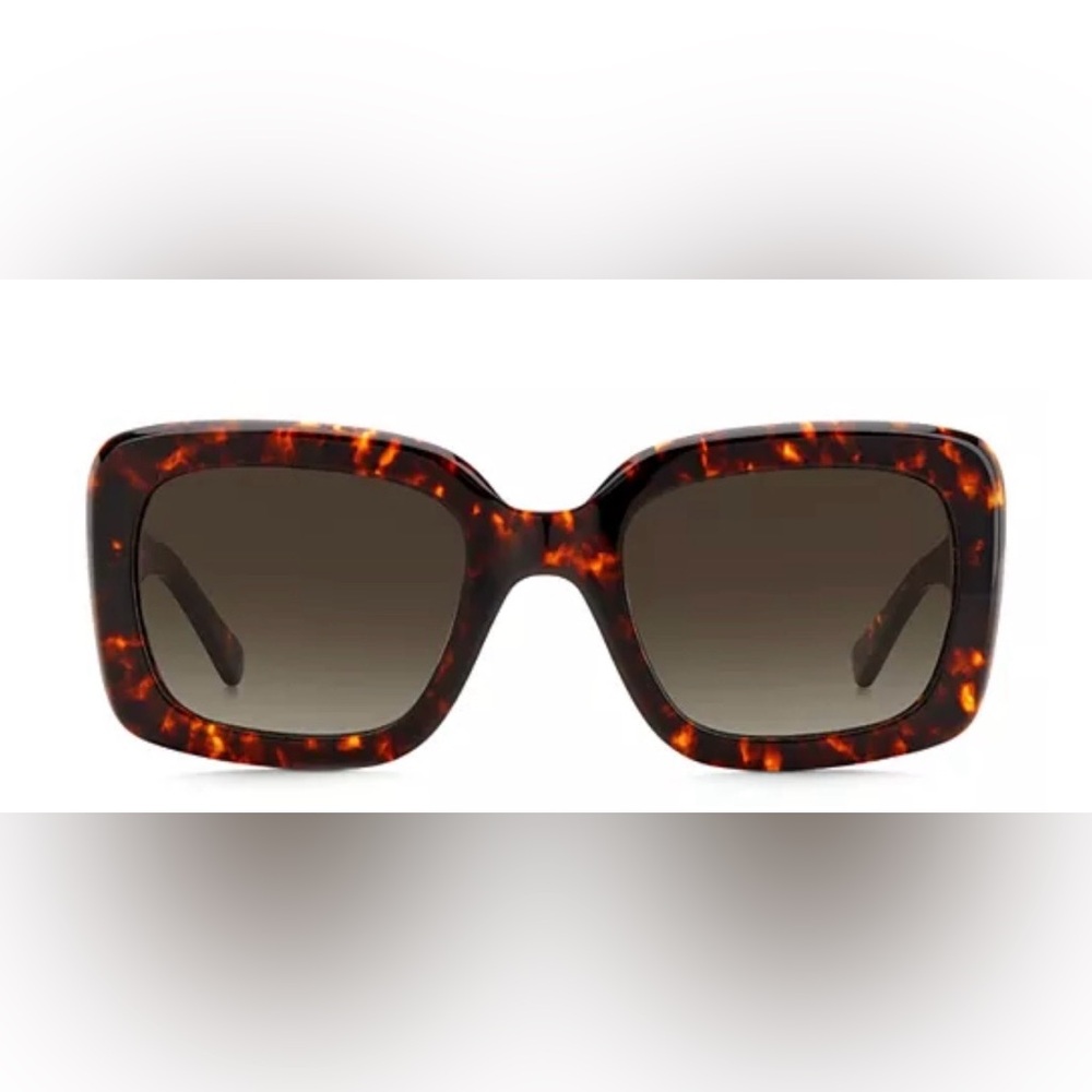 kate spade Bellamy S0086 Tortoiseshell Square Sunglasses Brown/Black Pattern NIC